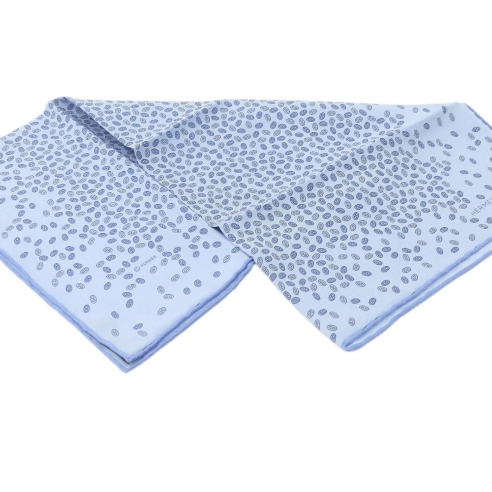 Hermes Sky Blue Patterned Scarf - image 2